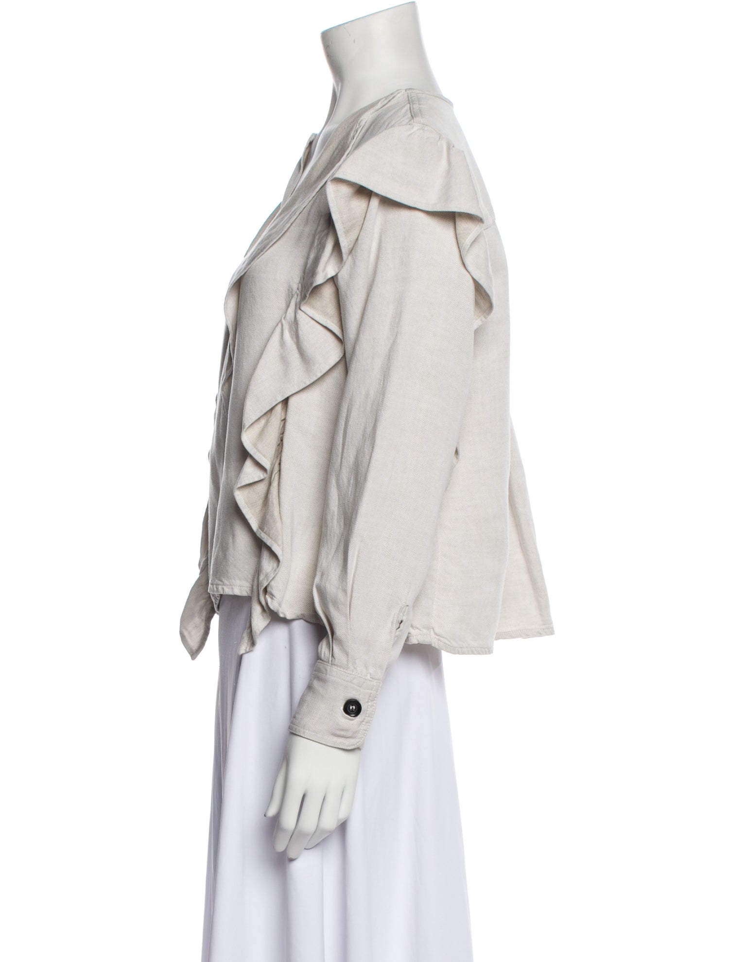 Étoile Isabel Marant V-Neck Long Sleeve Blouse